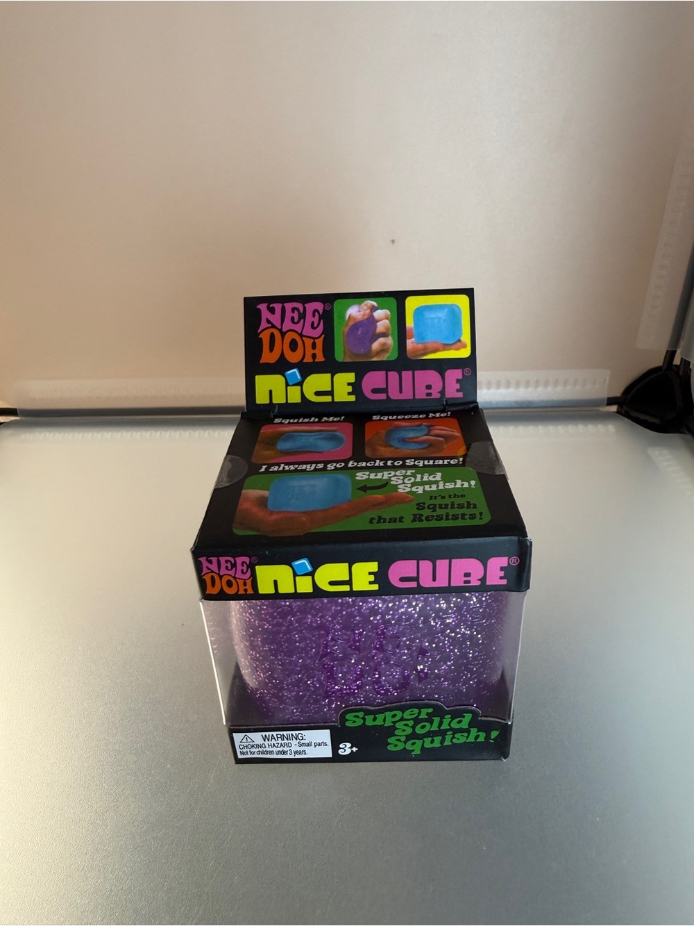 NeeDoh Nice Cube Purple – Super Solid Squishy 💜